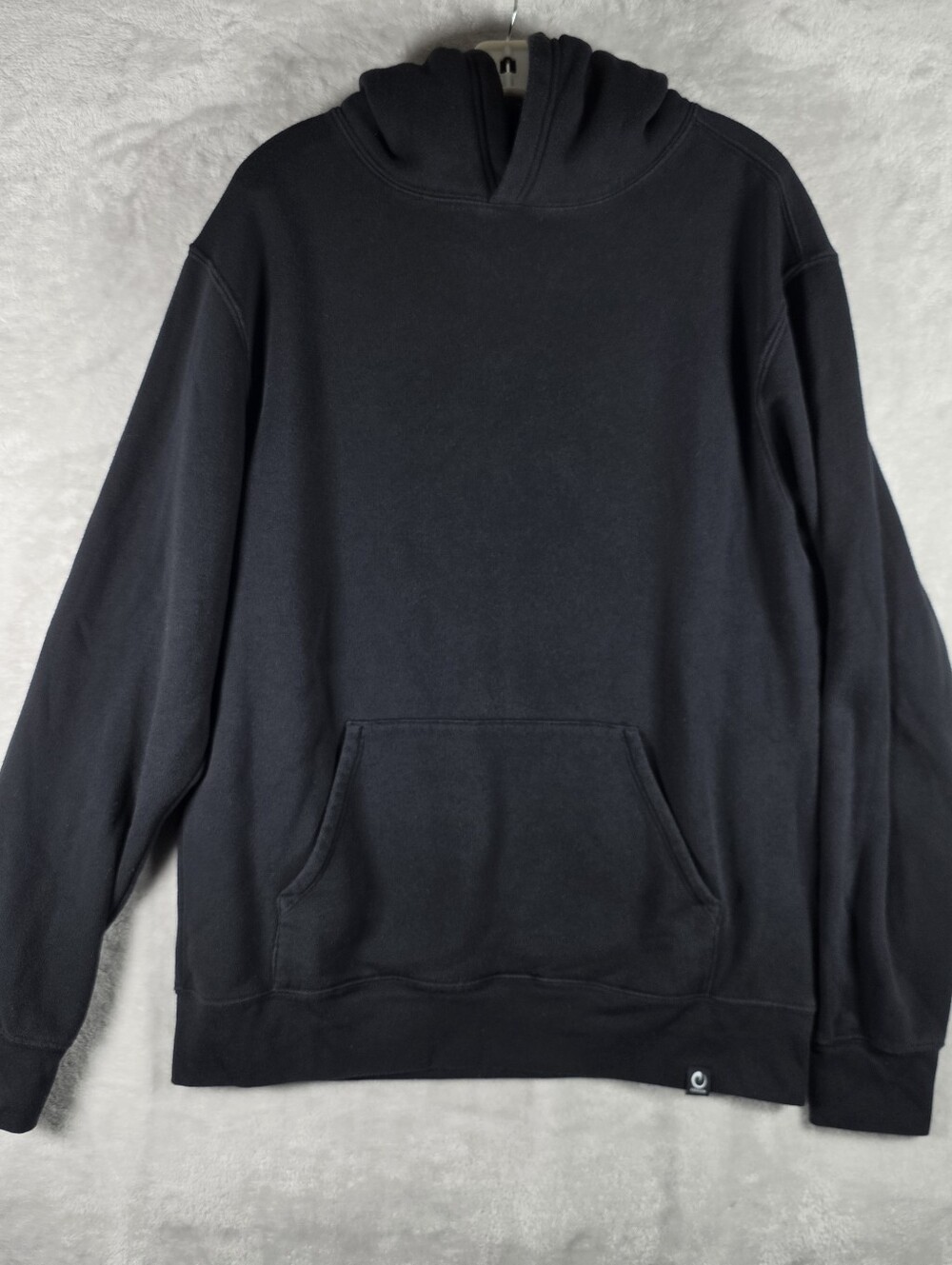 Origin Maine Pullover Hoodie Mens Size Large Black Fleece Lined USA Made
